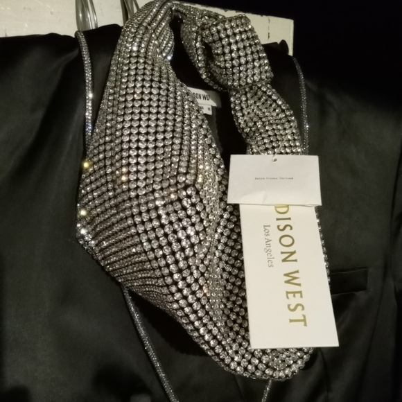 Madison West Handbags - NWT Madison West Los Angeles Bring On The Bling Crystal Rhinestone Bag